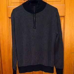 J.‎ Crew Factory Men's Black and Gray Zip-Up Sweater